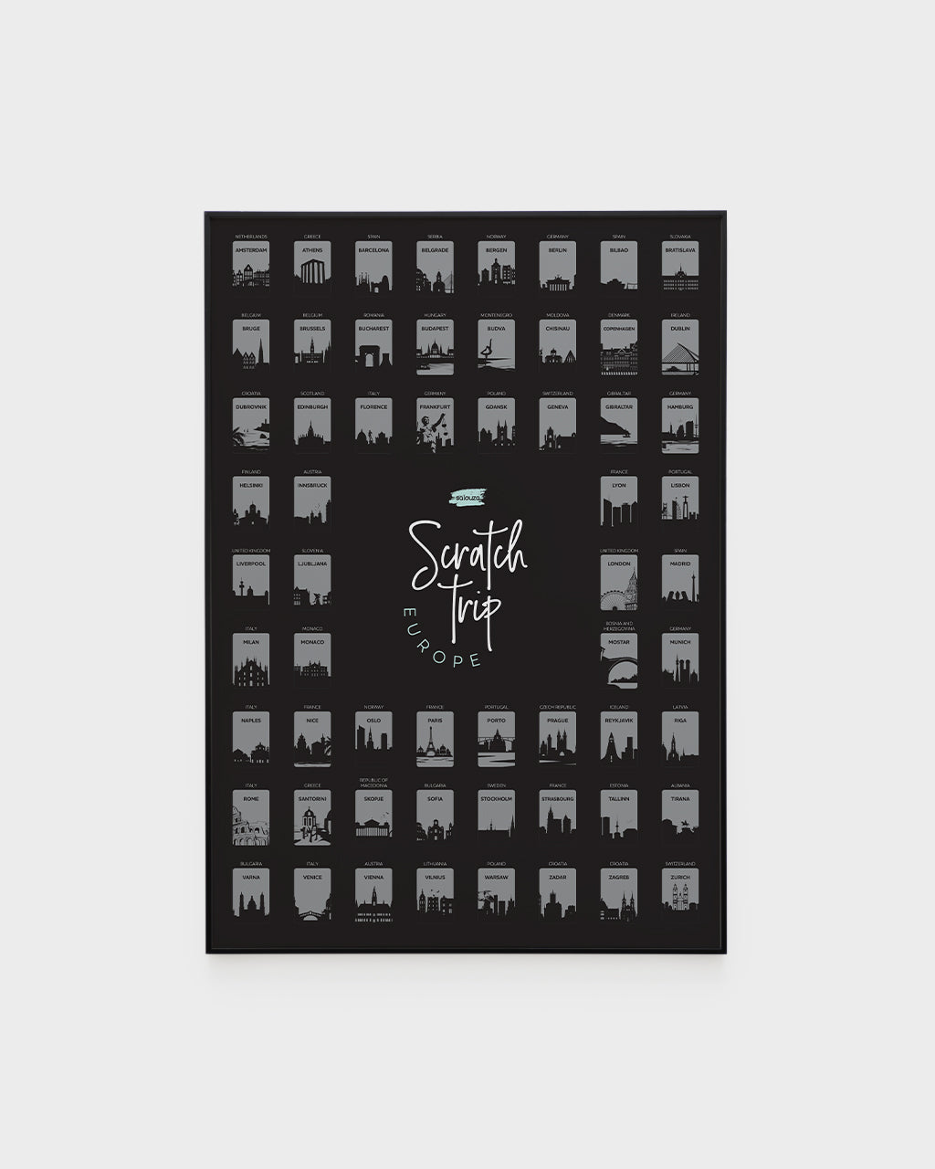 Scratch Off Poster ScratchTrip - Europe – Salouza Scratch-Off Cards